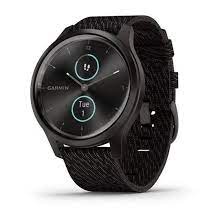 GARMIN vivomove Style Graphite Case with Black Pepper Nylon Band
