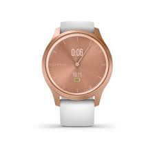 GARMIN vivomove Style Rose Gold Case with White Band