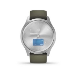 GARMIN vivomove Style Silver Case with Moss Band